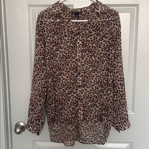 Victoria’s Secret Sheer Leopard Print Blouse